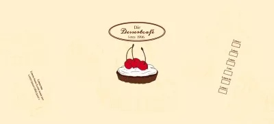 Werbung und Information für Cafés mit einem gefühlvollen Logo in Rotbraun und Hellgelb