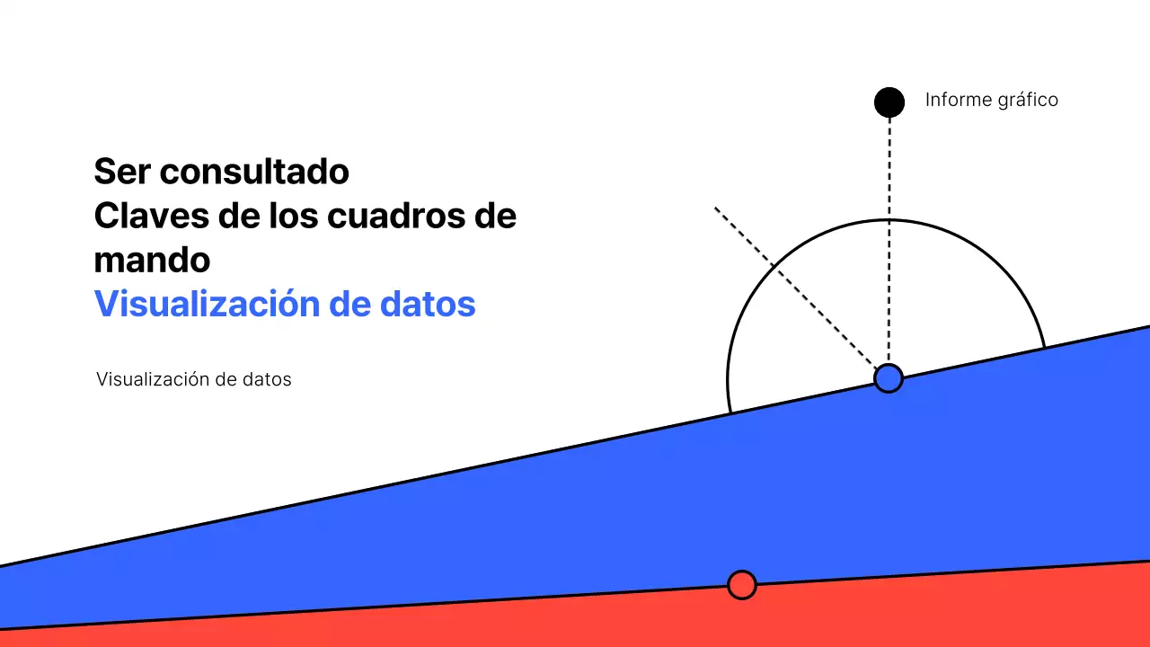 Un sencillo cuadro de mando en blanco y azul