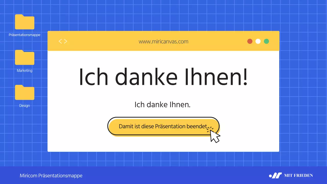 Ein einfacher blauer und gelber Firmenbriefkopf