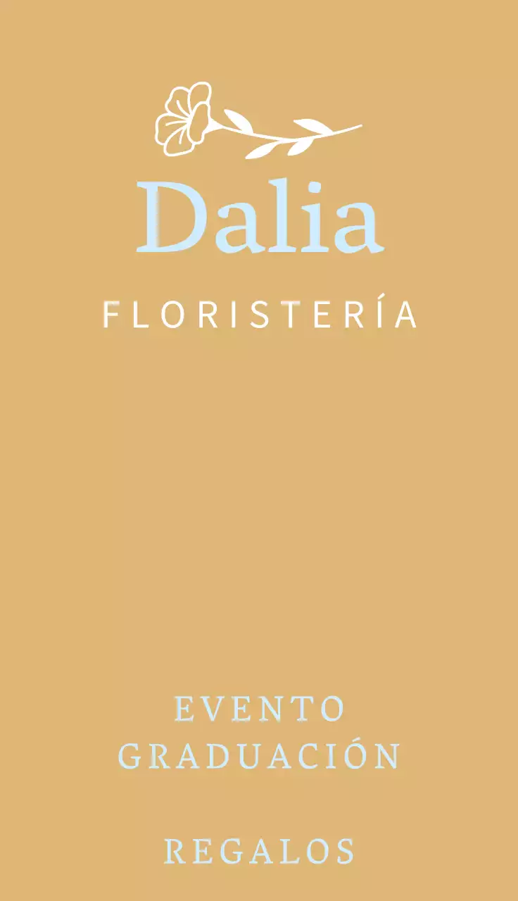 Una floristería sentimental con ilustraciones florales en azul cielo