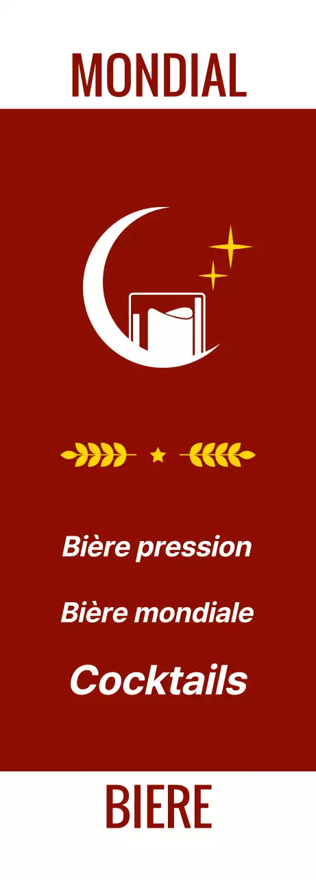 Photos et logo d'un pub émotionnel avec vin et bière blanche