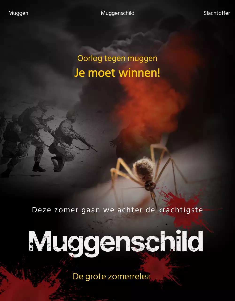 Producten tegen muggen promoten met een donkere, filmposterachtige uitstraling