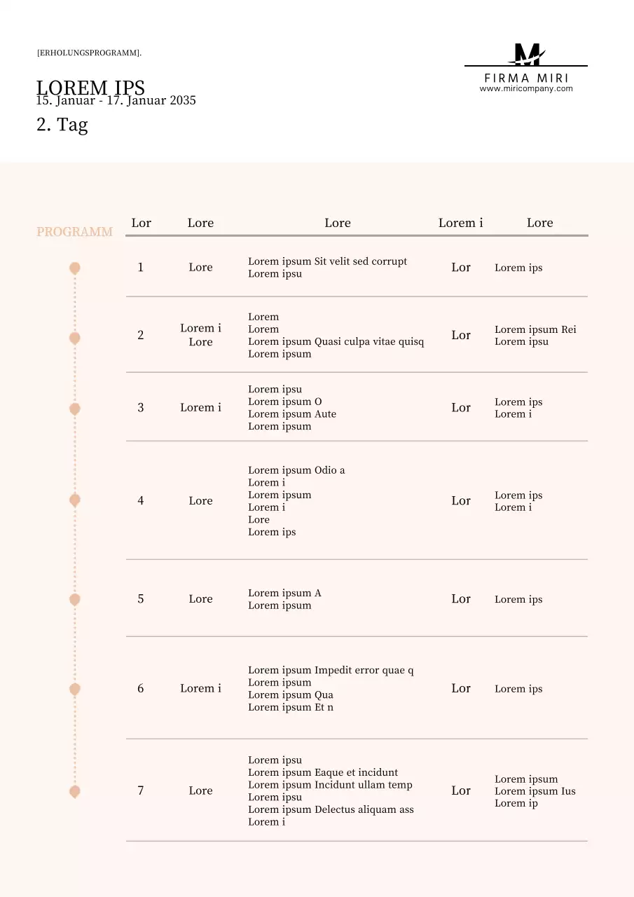 Beige Einfaches Programm