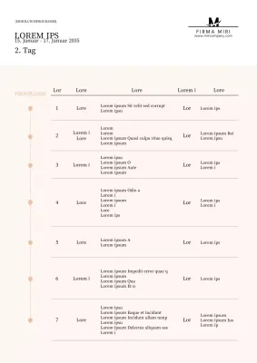 Beige Einfaches Programm