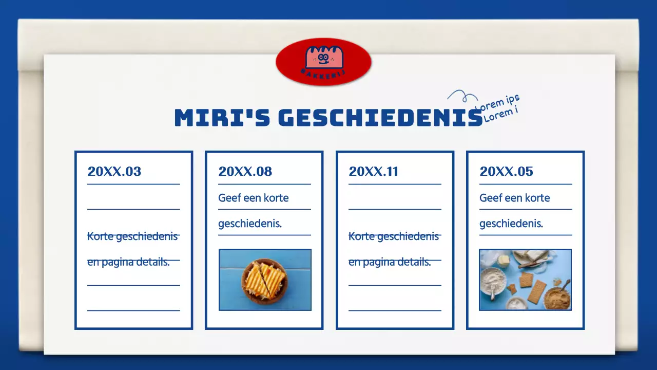 Schattige bakkersportefeuille in blauw en bruin