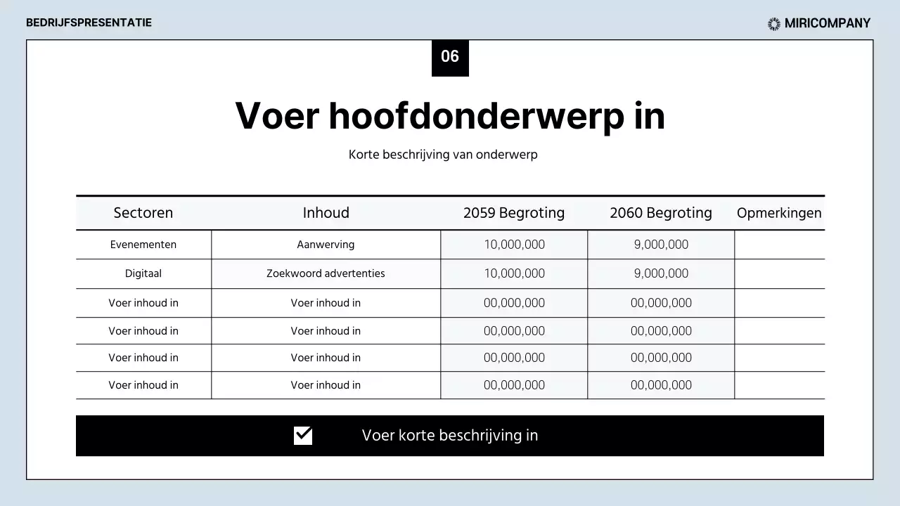 Strakke zakelijke rapporten in lichtblauw en zwart