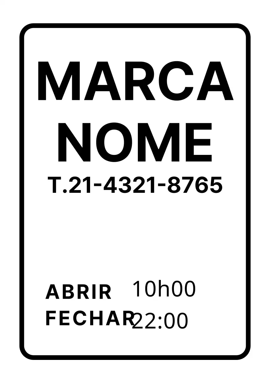 Papel branco simples para letras com o nome da marca