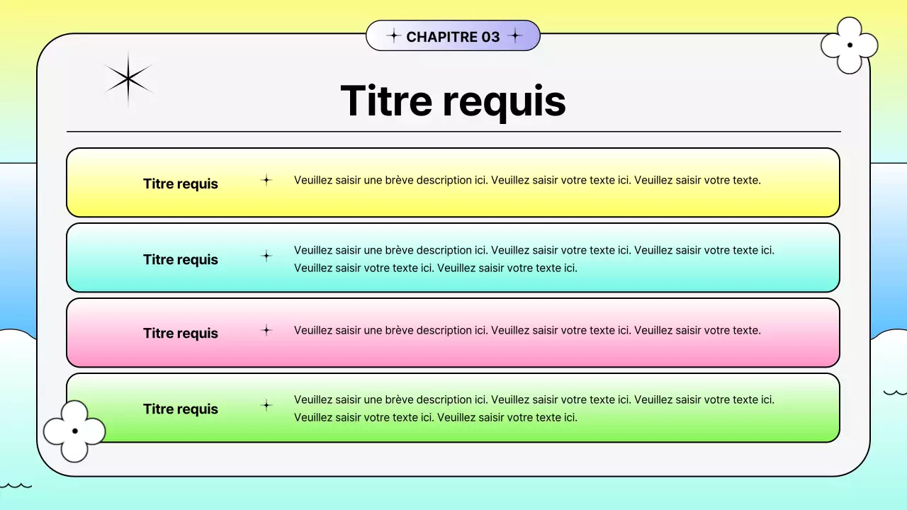 Promotion estivale de formes dégradées aux couleurs vives