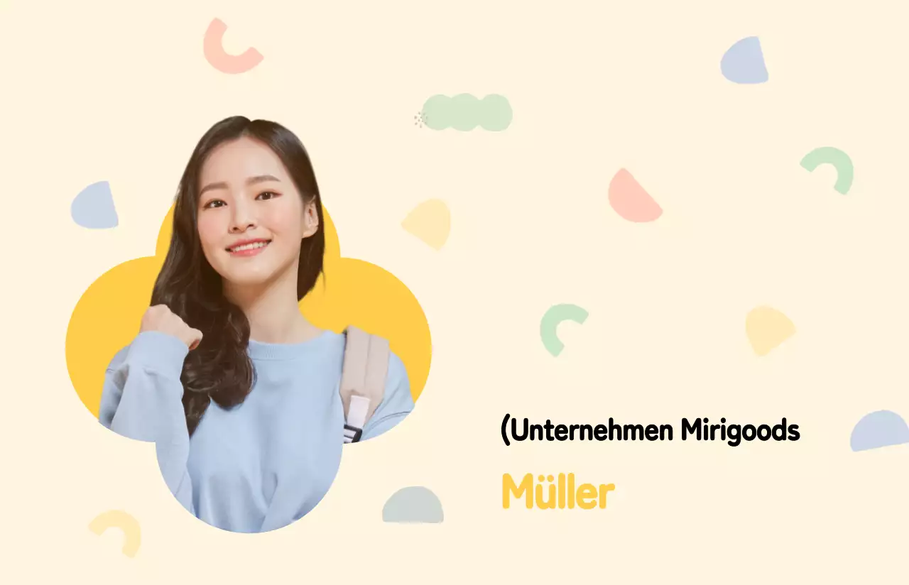 Nette geometrische Formen in gelb dekoratives Konzept Mitarbeiter Karte Profil