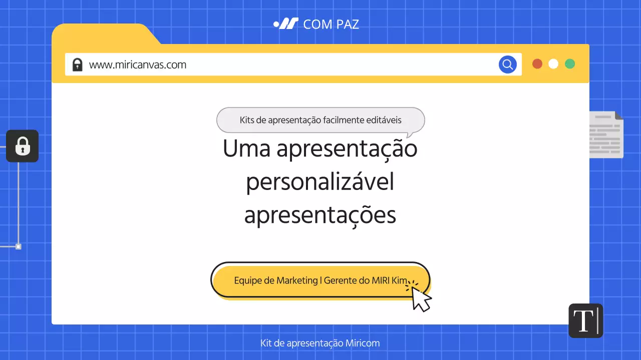 Um simples papel timbrado azul e amarelo da empresa