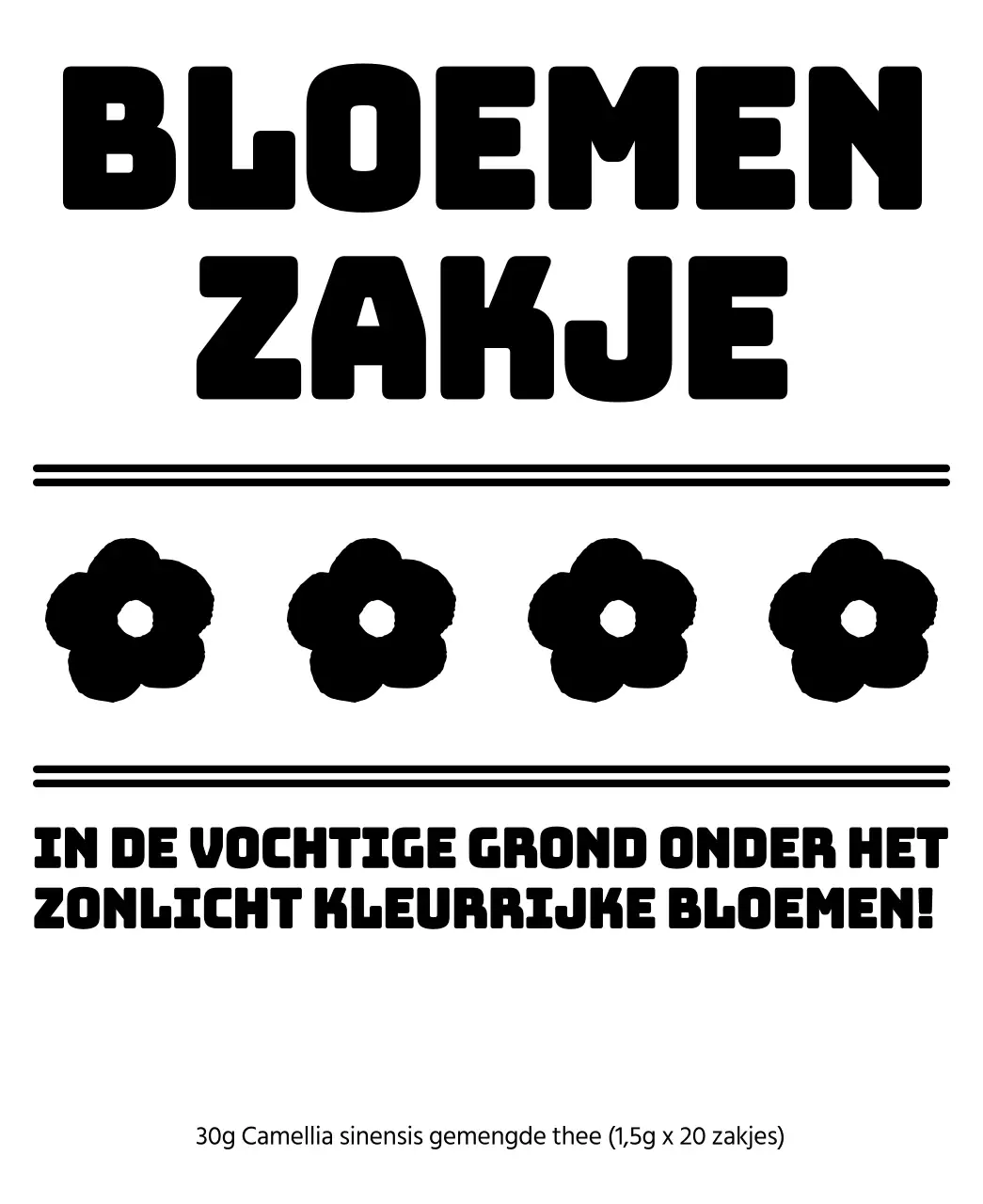 Bloemen theezakjes met bloemillustraties