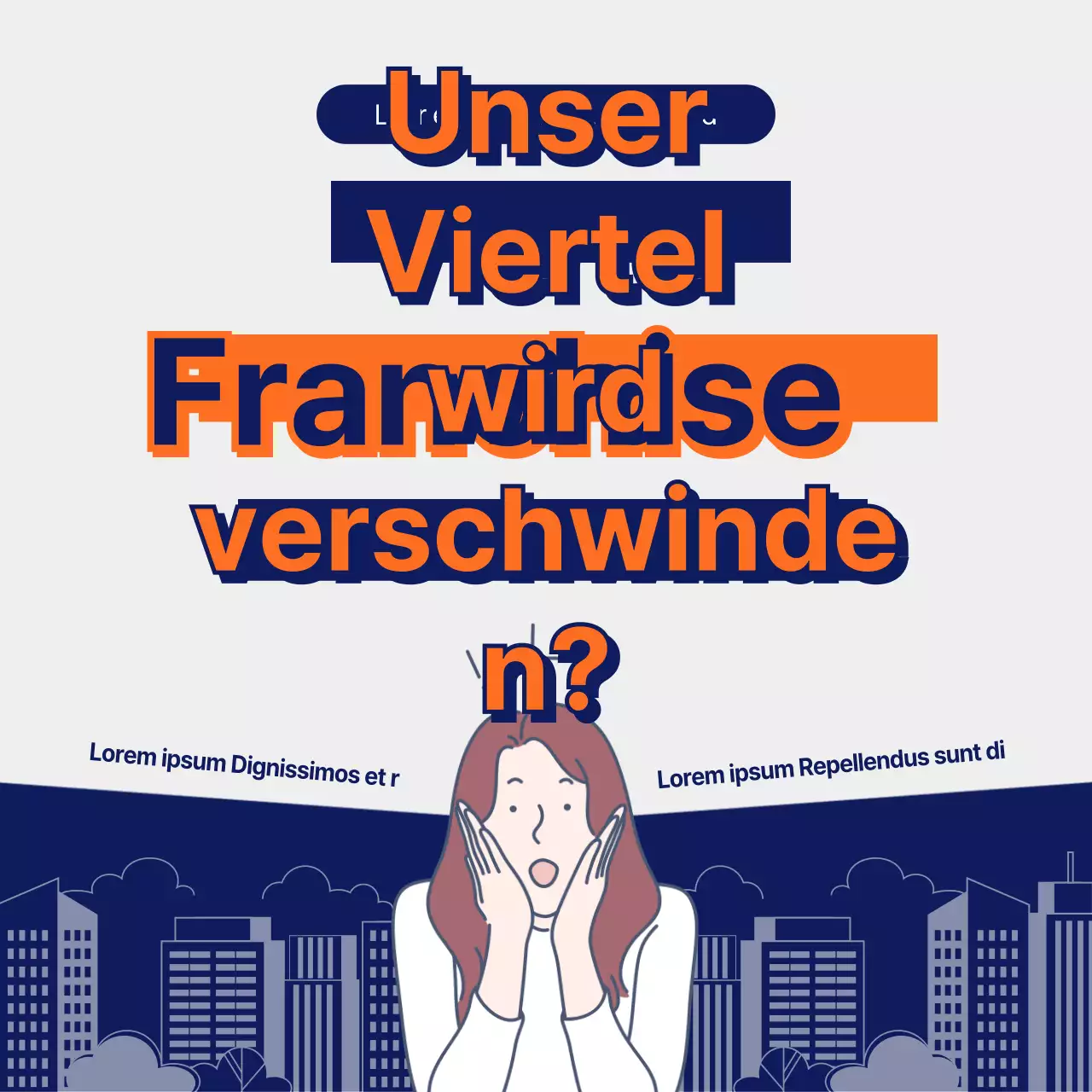 Marineblaues und graues Design für Informationen zum Flächennutzungsrecht und zur Eigentumsförderung