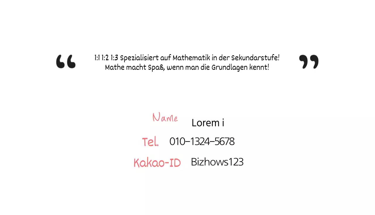 Sunsang Kim Mathe-Nachhilfe