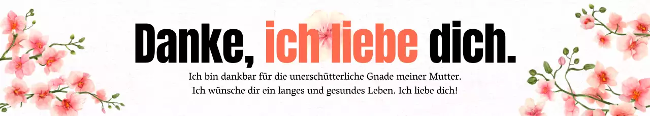 Happy Birthday für deine Eltern in Kalligraphie mit roten Aquarellblumen