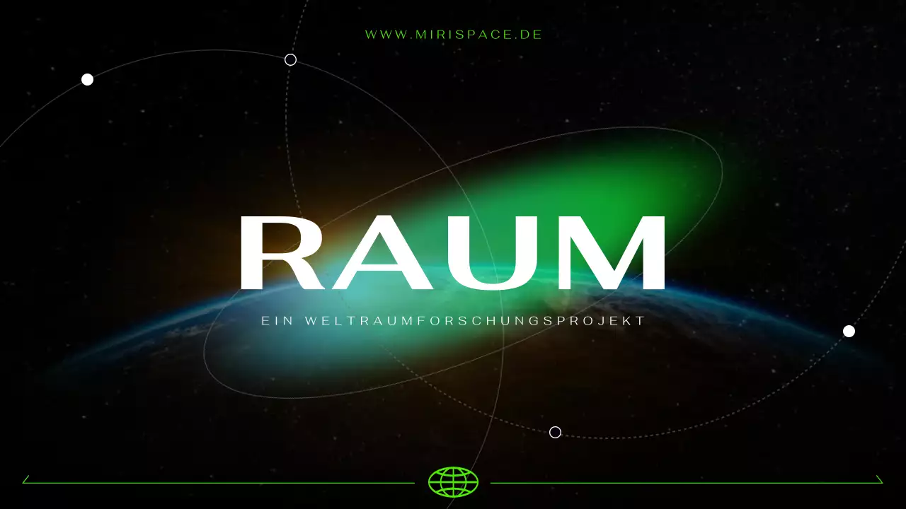 Schwarz und Neon kybernetische futuristische Astronautik Präsentation