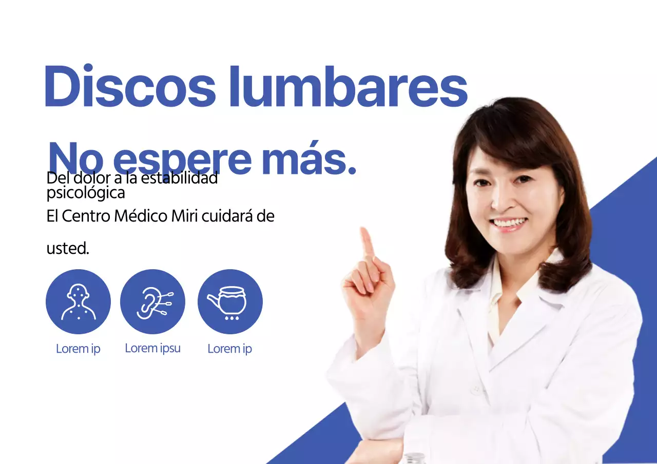 Dolor de espalda azul no aguantar el dolor medicina china mujer médico hospital publicidad