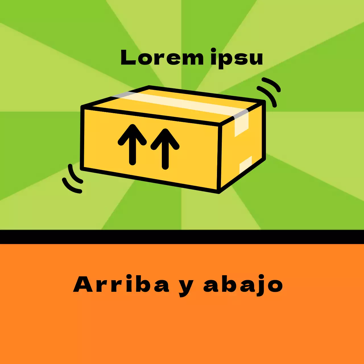 Adhesivo cuadrado de envío