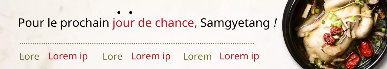 Pour la nouvelle année lunaire, le samgyetang