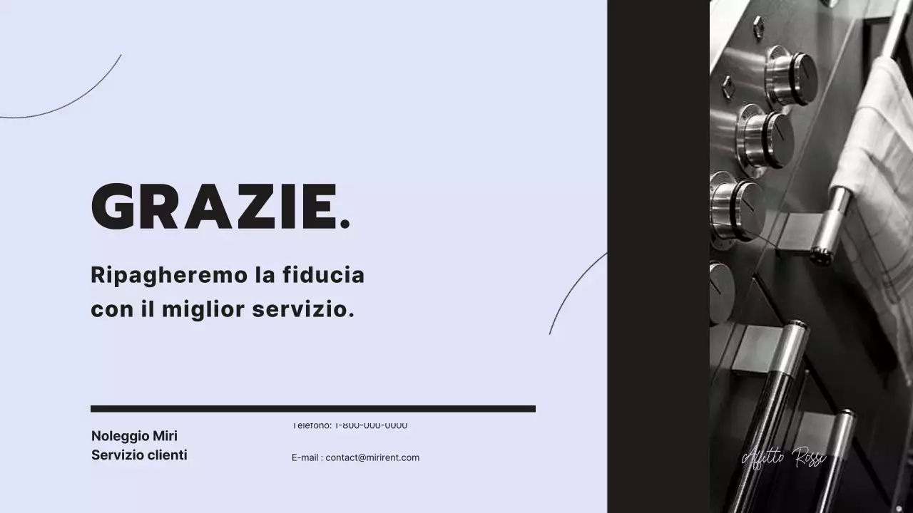 Proposta di servizio di noleggio elettrodomestici pulita e moderna con sfondo color malva