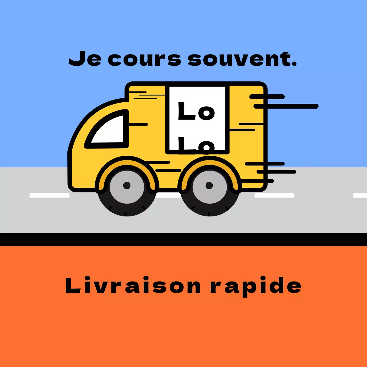 Autocollant carré d'expédition