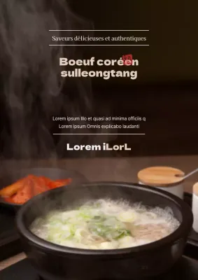 Promouvoir un menu d'hiver oden nabe atmosphérique avec un concept noir et luxueux