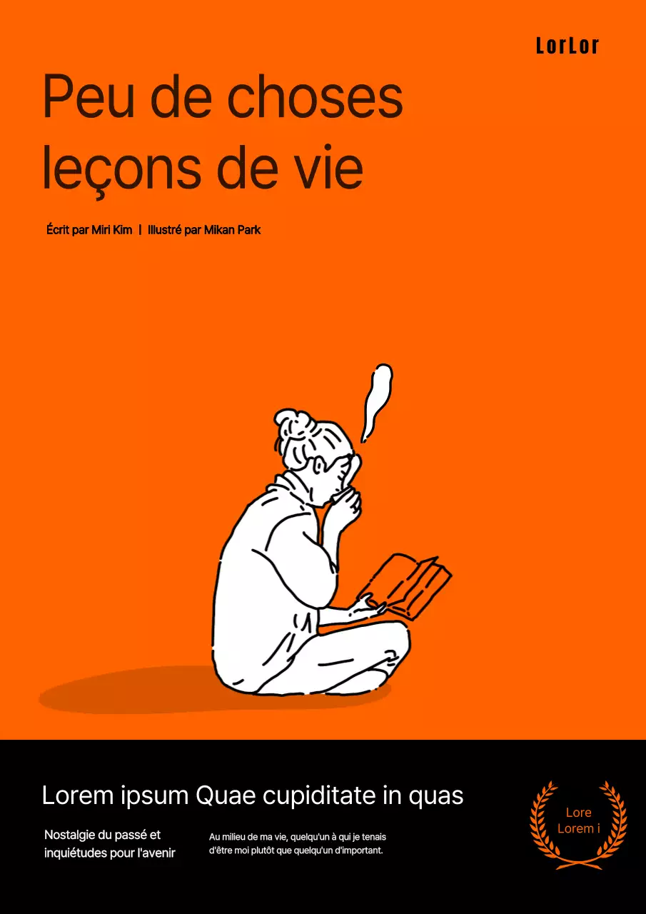 Dessin orange Livre d'entraide simple