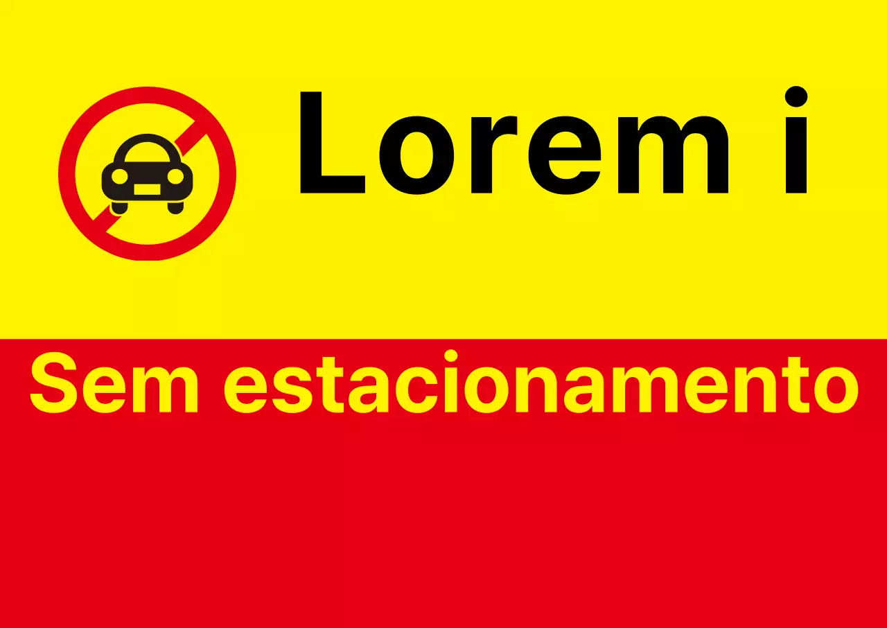 Sem estacionamento exterior de veículos