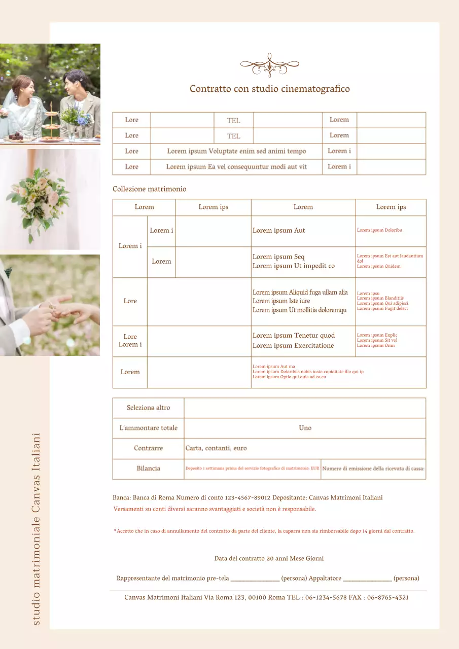 Contratto di immagine beige