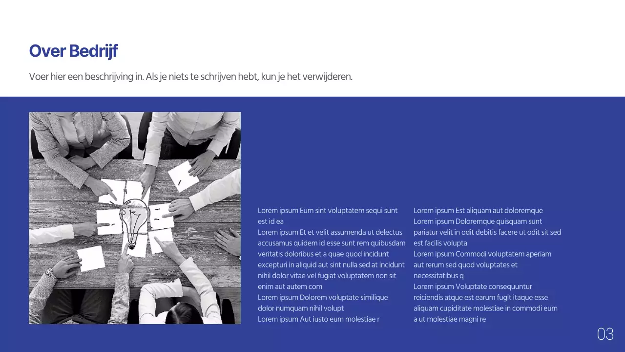 Eenvoudig bedrijfsprofiel