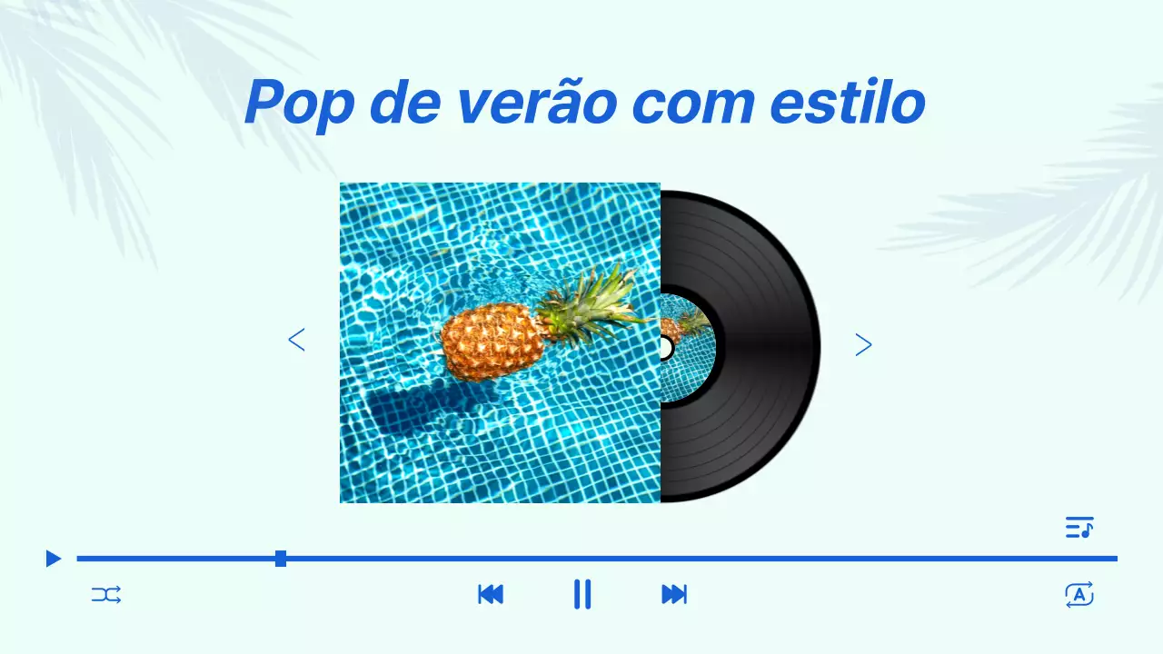 Uma lista de reprodução de canções pop para o verão