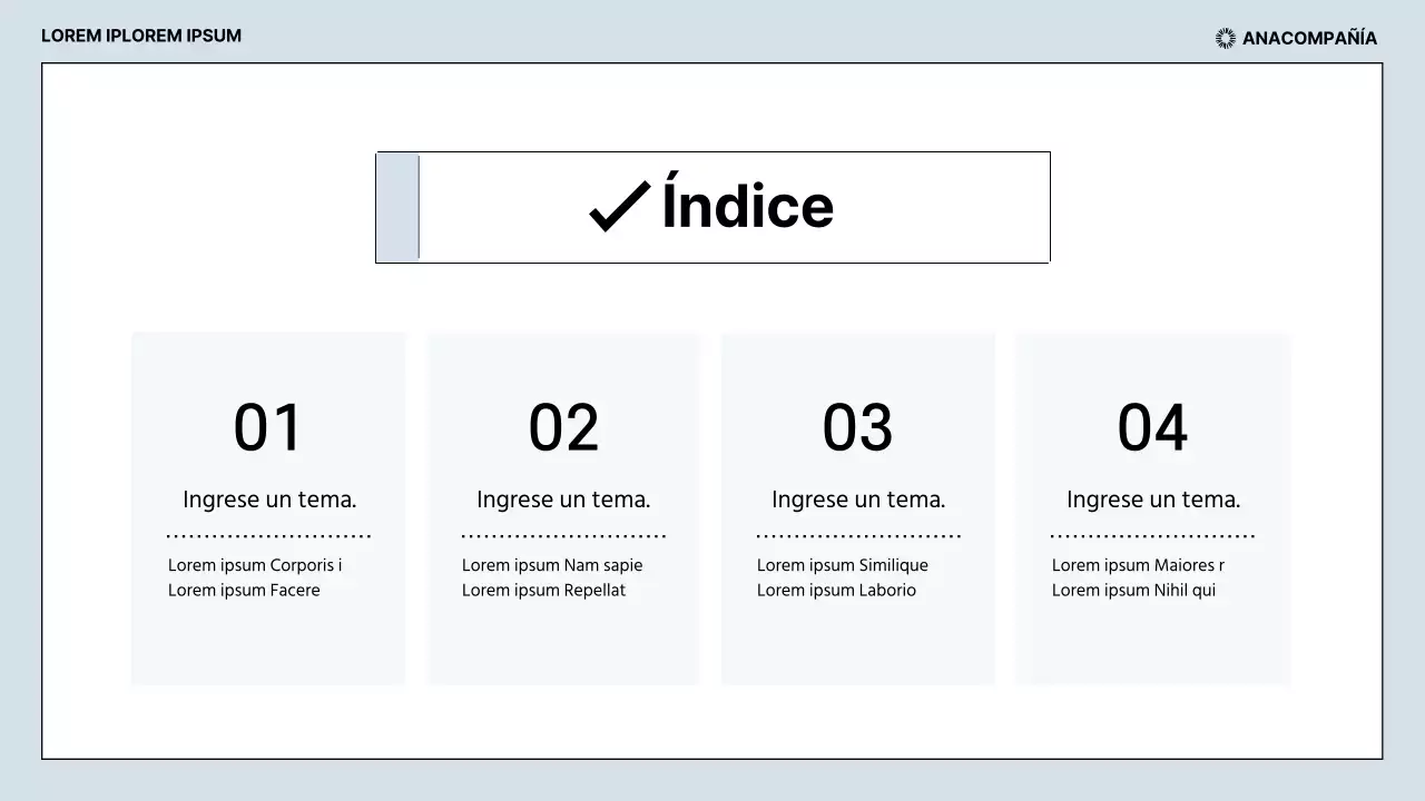 Informes empresariales limpios en azul claro y negro