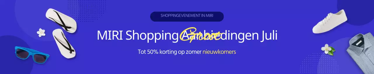 Promoot je zomerse shoppingevenement met een eenvoudig blauw concept