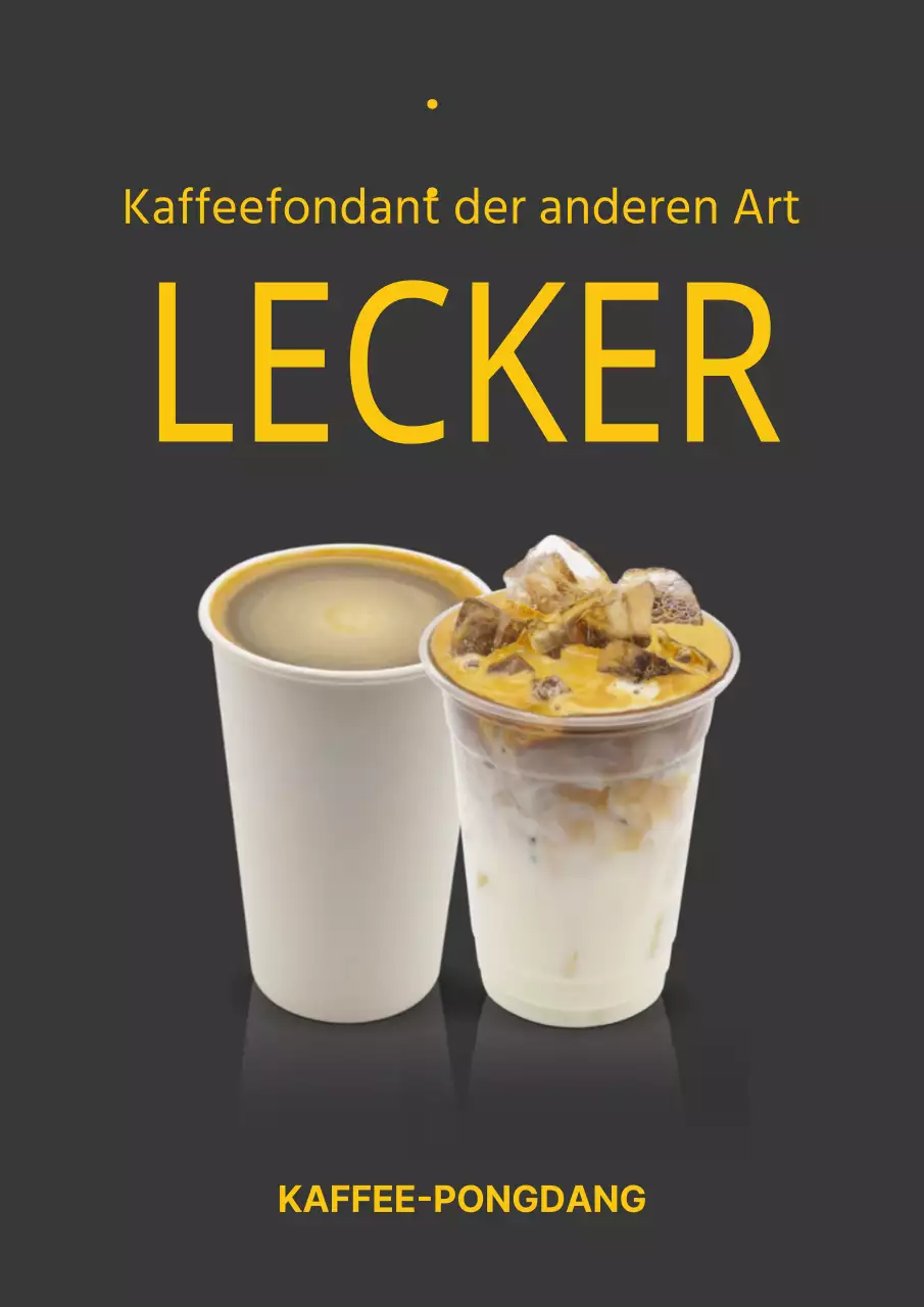 Werben Sie für Ihre Simple Café Latte Getränkekarte