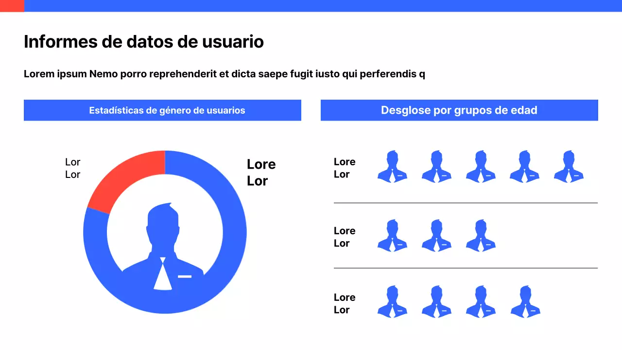 Un sencillo cuadro de mando en blanco y azul