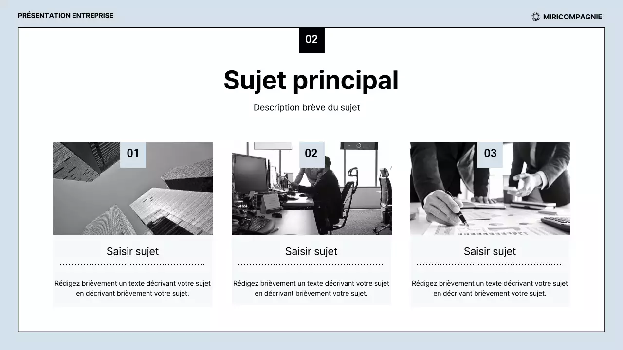 Rapports d'activité épurés en bleu clair et noir