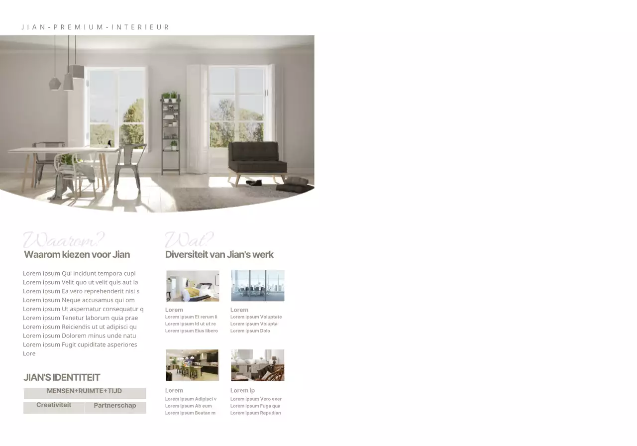 Eenvoudig interieur logo concept in chartreuse