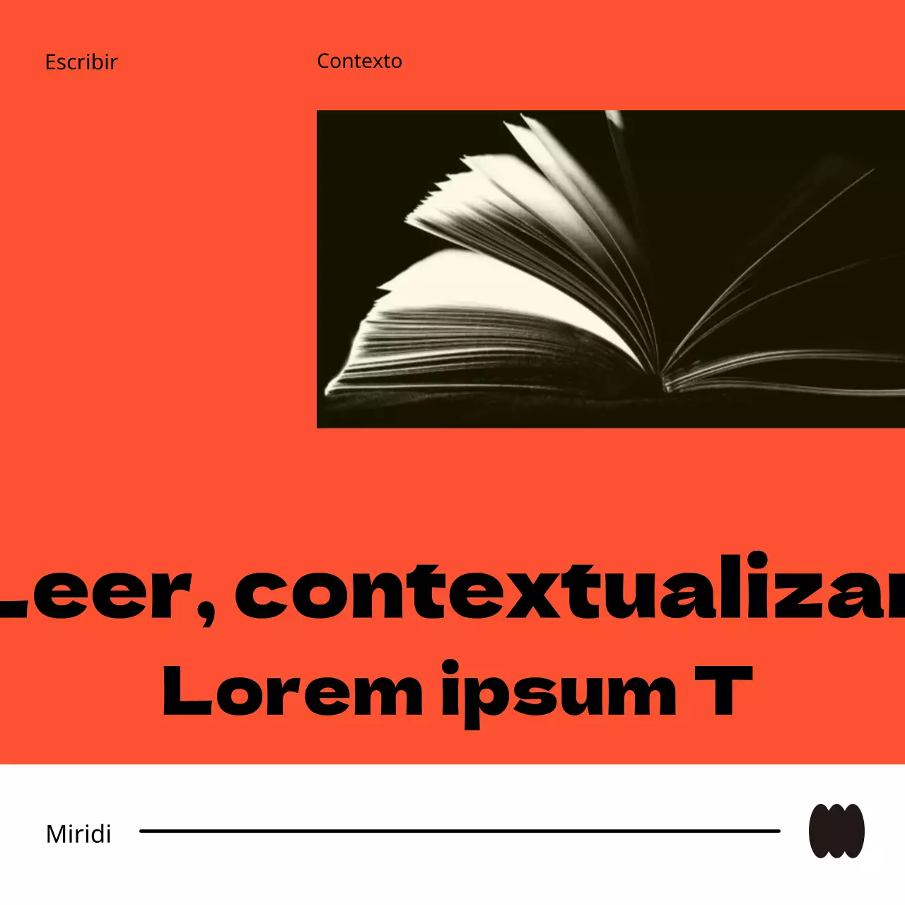 Una guía sencilla, naranja y roja, de información edu-escolar