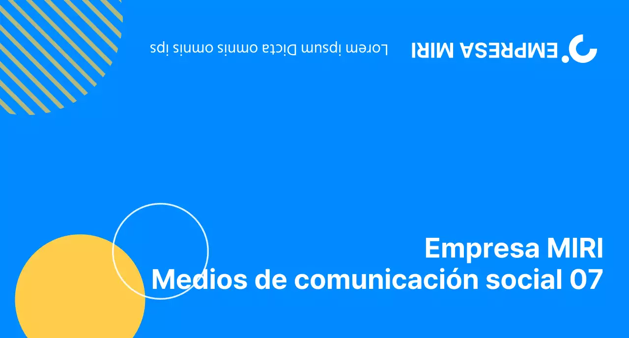 Un concepto sencillo para el recuerdo de un simpatizante de una empresa, con círculos azules y amarillos.