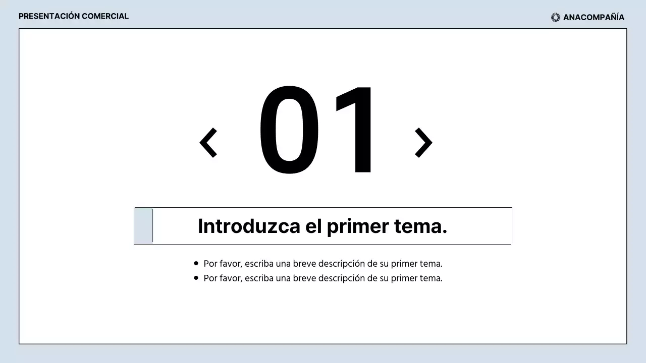 Informes empresariales limpios en azul claro y negro
