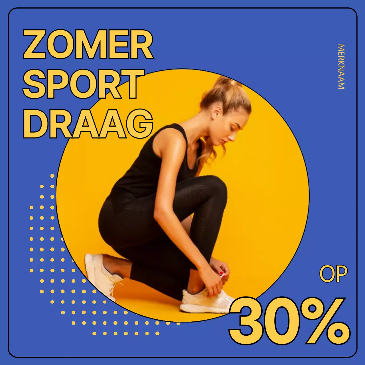 Zomer sportkleding sale in blauw en geel