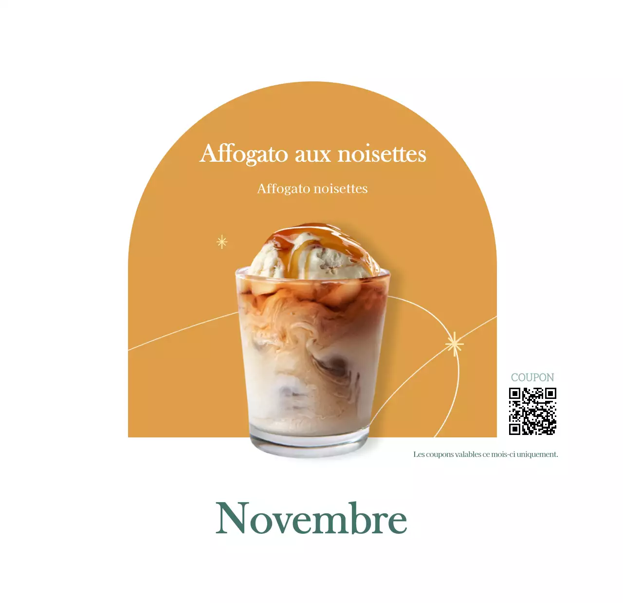 Calendrier des cafés avec recommandation de la boisson du mois