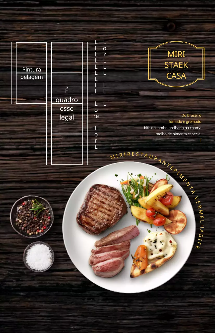 Bandeira de promoção de menu de restaurante de aspeto clássico