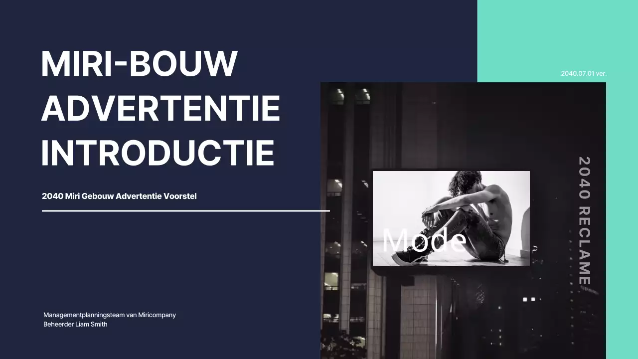 Mediavoorstellen in mint- en marinetinten