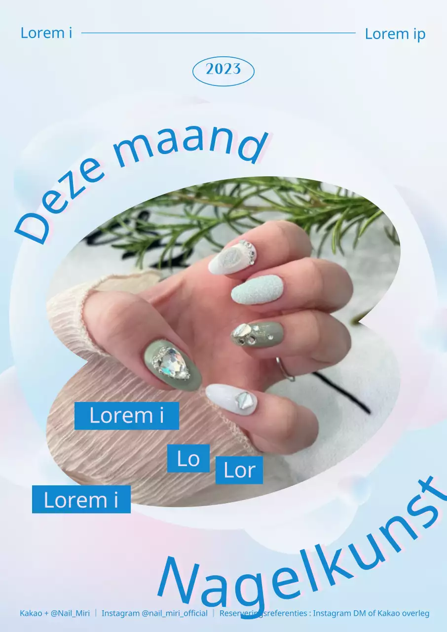 Een coole nagel-van-de-maand promotieposter