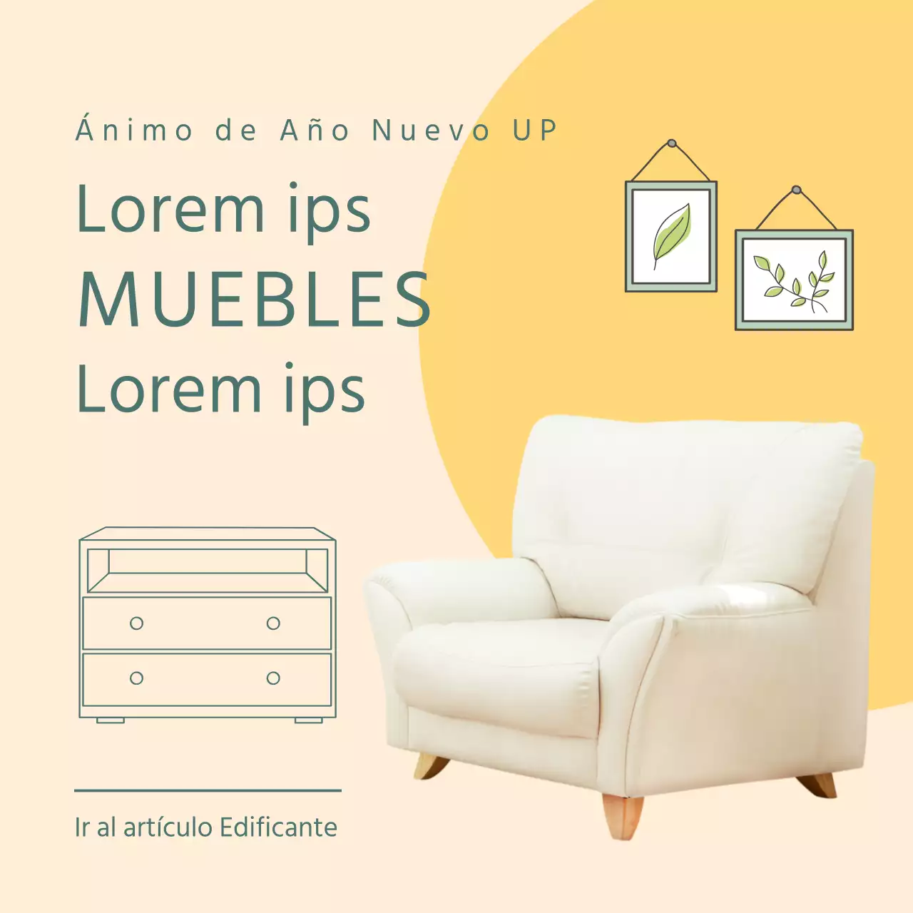 Venta de muebles de primavera en tonos amarillos pastel para animar la primavera