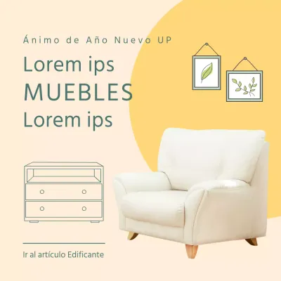 Venta de muebles de primavera en tonos amarillos pastel para animar la primavera