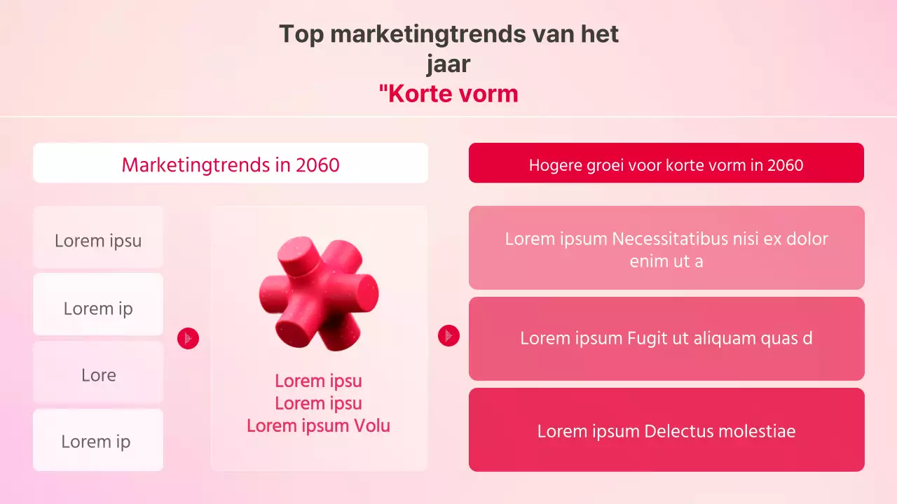 Een geometrisch kleurenpalet voor de roze trend van dit jaar