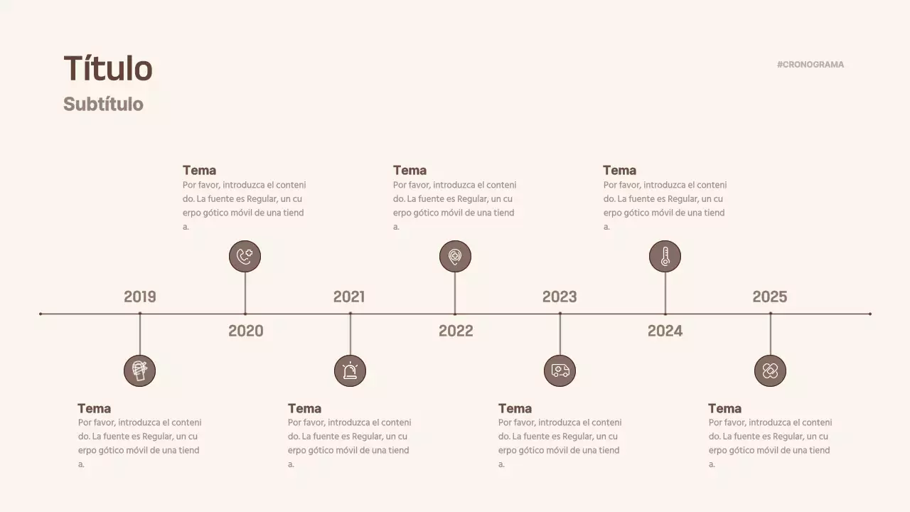 Cronograma con concepto simple marrón