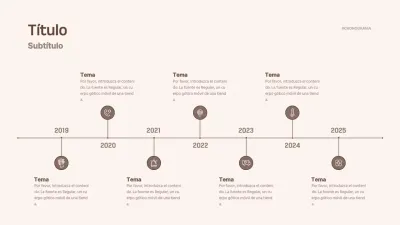 Cronograma con concepto simple marrón