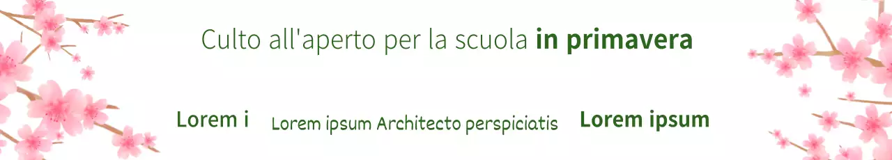 Adorazione all'aperto in primavera